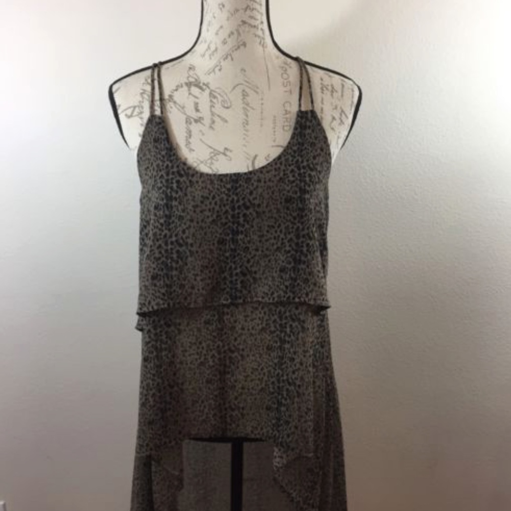 Honey Punch Womens Leopard Top Small